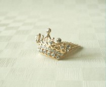 wedding photo - Mini Crown Tiara(Gold)