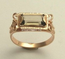 wedding photo - RESERVED to Jedda - PAYMENT 3 - 14K Rose Gold Ring, smokey quartz ring, wedding ring, bridal jewelry - The sky is the limit.