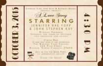 wedding photo - Rush Custom Wedding Invitation Listing for jenniferyopp - Antique Movie Theater