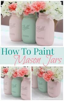 wedding photo - How To Paint Mason Jars