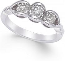wedding photo - Sirena Diamond Engagement Ring in 14k White Gold (1/2 ct. t.w.)