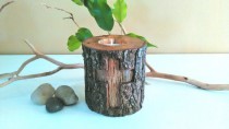wedding photo - Spiritual Tree branch Candle holder - Cross candle - Wood Candle - Unity candle - Memorial candle - Spirituality and Religion - Meditation