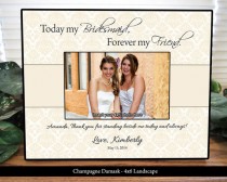 wedding photo - Bridesmaid Frame, Maid of Honor Frame, Personalized Gifts, Custom Picture Frame