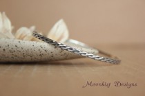 wedding photo - Celtic Bangle Bracelet in Sterling Silver - Endless Knot Bridal Bracelet - Bridesmaid Bracelet - Coordinating Wedding Jewelry