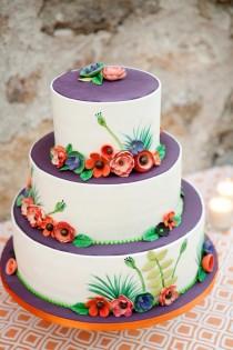 wedding photo - Whimsical Floral Wedding Cake (Vegan And Gluten-Free!)