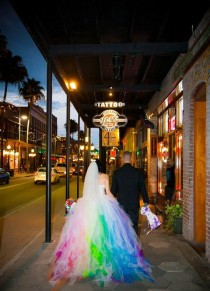 wedding photo - Rainbow Wedding Dress