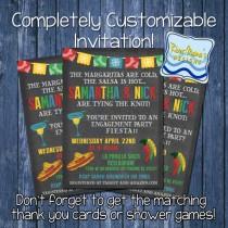 wedding photo - Printable Couples Shower Fiesta Invitations / Fiesta Engagement Party Invitations