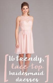 wedding photo - Trend-Setting, Lace-Top Bridesmaid Dresses