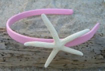 wedding photo - Starfish Hair-Skinny Starfish Headband-Light Pink-Mermaid Hair, Beach Weddings, Starfish Nautical Hair
