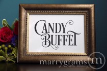wedding photo - Wedding Candy Buffet Sign - Candy Bar, Dessert Station Sign - Wedding Table Reception Seating Signage - Matching Numbers Available - SS06