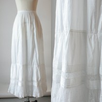 wedding photo - Victorian cotton petticoat