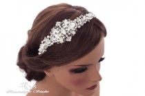 wedding photo - Vintage style bridal headband wedding crystal pearl rhinestone headpiece hairpiece tiara hair piece 3138 IN STOCK