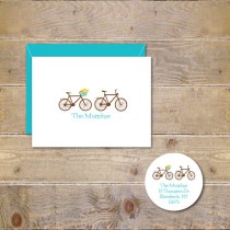 wedding photo - Bicycle Wedding Thank You Cards, Bike Wedding Thank You Cards, Bridal Shower Thank You Cards, His And Her Bikes, Bicycles