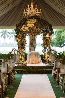 wedding photo - Picture-Perfect Wedding Ceremony Altar Ideas