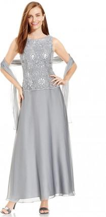 wedding photo - Patra Embellished Popover Gown and Shawl