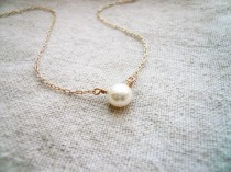 wedding photo - Perfect Pearl Necklace - Fresh Water Pearl and Gold Filled - Sweet and Simple Dainty Jewelry