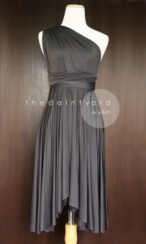 wedding photo - Slate Bridesmaid Convertible Dress Infinity Dress Multiway Dress Wrap Dress Wedding Dress
