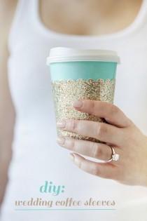 wedding photo - Learn How Easy It Is To Make Wedding Coffee Sleeves!