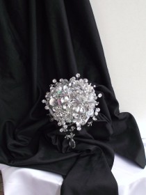 wedding photo - The sparkler: rhinestone bouquet, brooch alternative wedding bouquet, florist made, bride bouquet, bling bouquet, jewelry bouquet, mirror