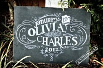 wedding photo - Customized Wedding Chalkboard Sign - Permanent Artwork - Reception Chalkboard Sign