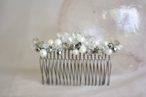 wedding photo - Pearl Hair Comb, Crystal Hair Comb, Bridal Headpiece, Bridal Comb, Hair Adornments, Wedding Hair Comb, Wedding Comb, Bridal Hair Accessory,