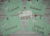 wedding photo - Bachelorette tanks. (6) Bridesmaid tanks. Bridesmaids shirts. wedding tank top. bride tank. bride shirt. bachelorette shirt. bachelorette