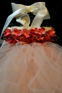 wedding photo - Coral Blush Flower Girl Dress
