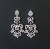 wedding photo - Crystal Chandelier Earrings, Crystal Bridal Earrings, Art Deco Earrings, Rhinestone Earrings, Bridal Jewelry,  Wedding Jewelry LONDON 2