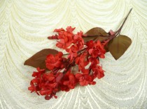 wedding photo - Vintage Millinery Lilacs Bright Red Flowers for Hats Bouquets, Crafts NOS Japan
