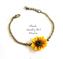wedding photo -  Sunflower Bracelet