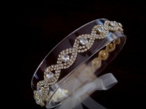 wedding photo - Gold Bridal Headband, Rhinestone Headband, Bridal Hair Accessories, Bridal Hairband, Rhinestone Hair Piece, Crystal Headband