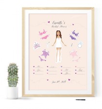 wedding photo - Bridal Shower Guest Book with Paper Doll illustration, Lingerie bridal party, Bridal shower decoration, Bride to be, Bridal shower ideas