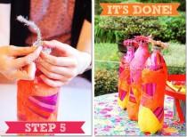 wedding photo - Soda Pop Art: How To Recycle Bottles Into Party Decorations!