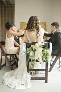 wedding photo - Gold, Turquoise & Pink Iowa Loft Elopement
