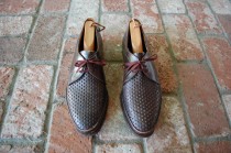 wedding photo - Vtg Mens Shoes SZ US 9 ~ UK 8.5 Rustic Brown Quality All Leather Lace Up Oxfords Oxford Dress Perforated Wedding Preppy Sleek Fall Classic