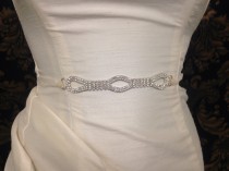 wedding photo - Infinity, Crystal Rhinestone Bridal Belt with Sheer Tie