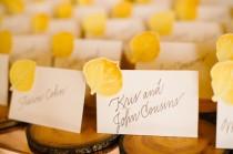 wedding photo - Yellow Leaf Escort Cards