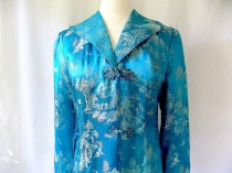 wedding photo - Vintage Silk Robe & Pajama Set in Blue from China