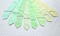 wedding photo - Mens Ties in Shades of Mint through Light Green, Groomsmen Ties
