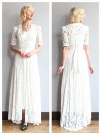 wedding photo -  1930s Wedding Gown // Love & Lace Bridal Gown // vintage 30s lace dress