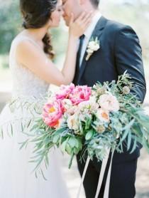 wedding photo - Pink And Blush Peony Bouquet