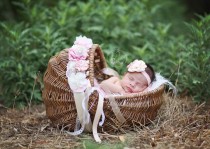 wedding photo - mauve dusty rose pink cream sash and headband-maternity belly sash-wedding sash-bucket wrap