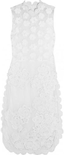 wedding photo - Simone Rocha Crochet and Floral-Embroidered Tulle Dress