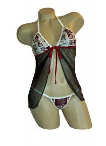 wedding photo - NCAA Texas A&M Aggies Lingerie Negligee Babydoll Sexy Teddy Set with Matching G-String Thong Panty