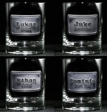 wedding photo - Personalized Groomsman Whiskey Scotch Glasses, Groomsmen Gifts, Set of 8