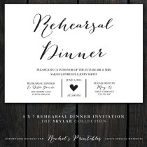 wedding photo - Printable Rehearsal Dinner Invitation - The Skylar Collection