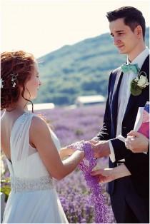 wedding photo - Lavender Field Wedding in Provence