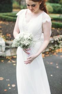 wedding photo - White Natural & Friendly Doily & Gypsophila Filled Wedding -...