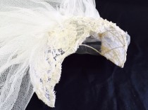 wedding photo - Vintage 1950s wedding veil and headpiece
