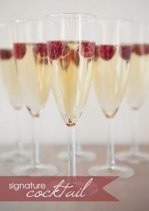 wedding photo - Signature Drink ~ Raspberry Champagne Cocktail Recipe!